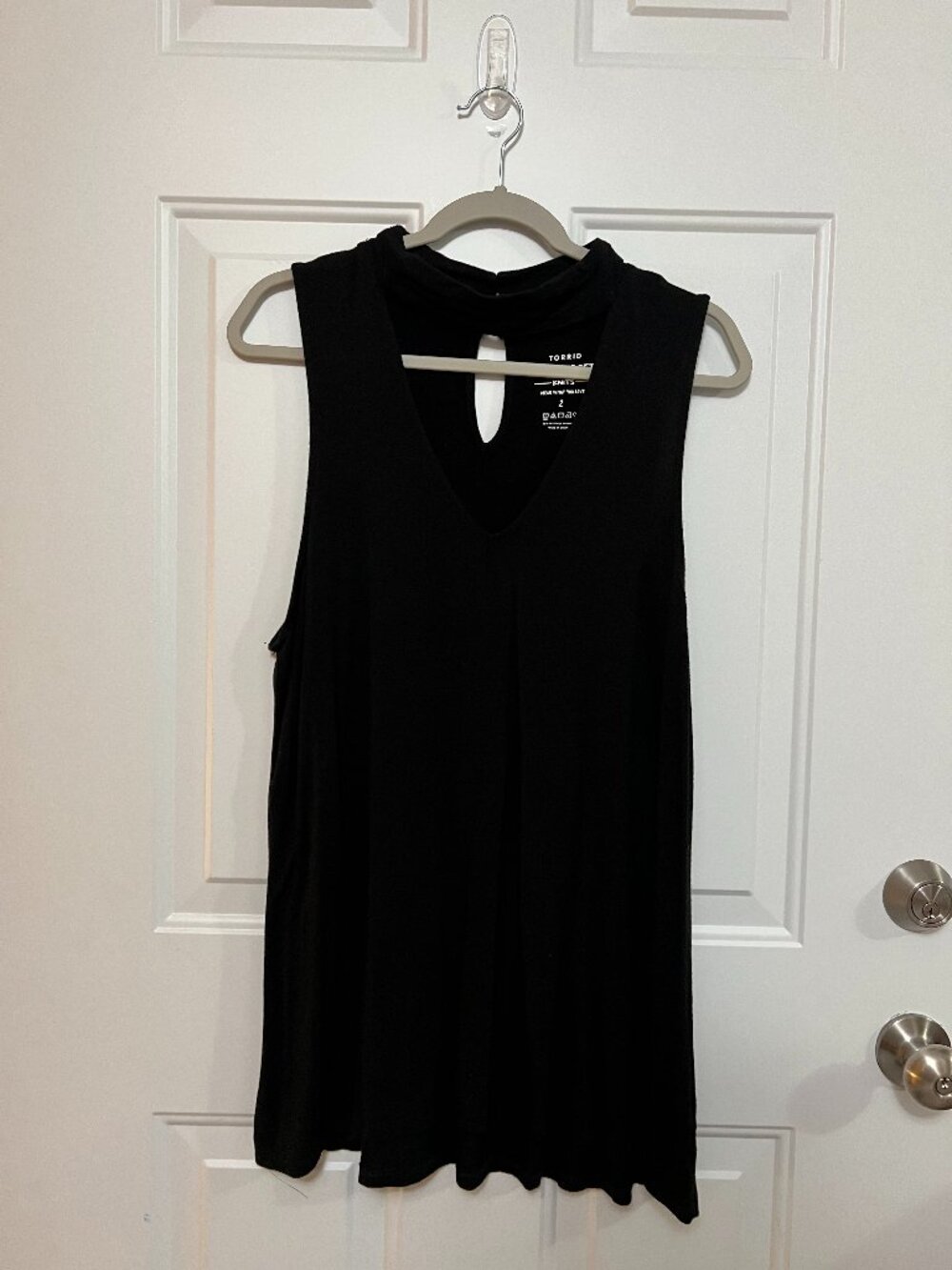 Torrid Super Soft Black Choker Cutout Tank Size 2 18/20